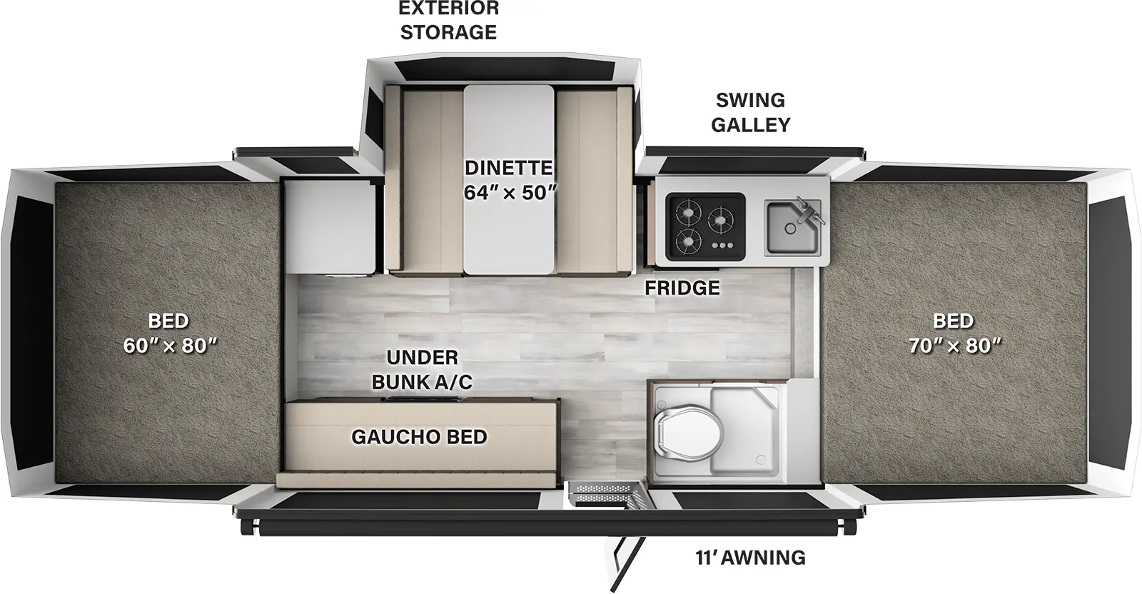 Flagstaff Tent 231MT Floorplan